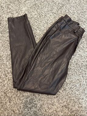 Rehab Lab Brown Faux Leather Pants